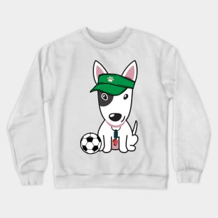 Bull Terrier Playing Soccer Crewneck Sweatshirt